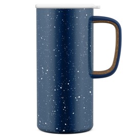 Ello Campy - Botella de Agua de Acero Inoxidable aislada al vacío con Tapa Deslizante, 470 ml, Azul Marino