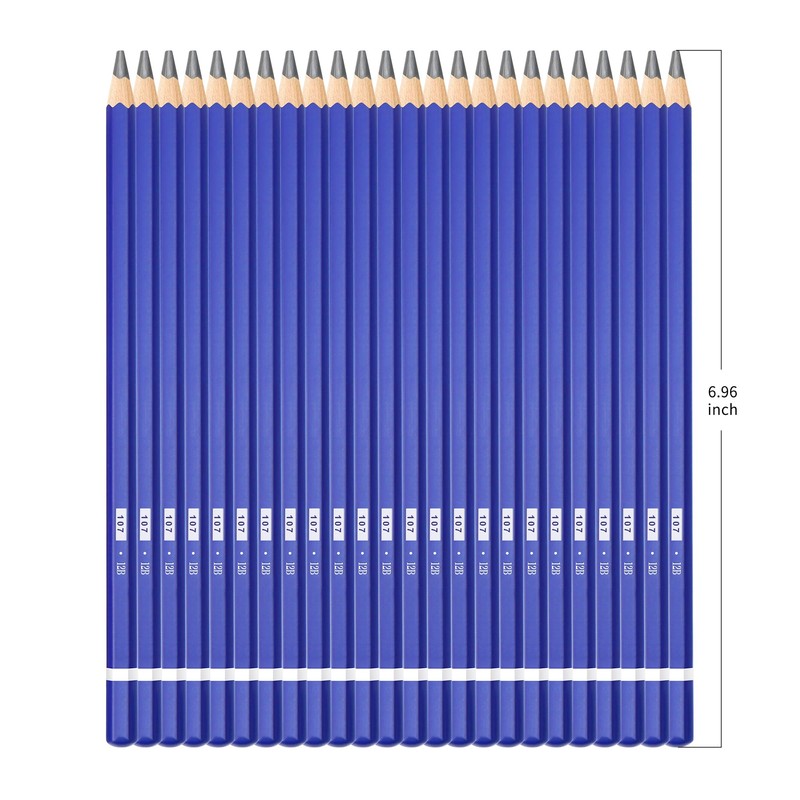 XDT#12B Drawing Pencils 24 Piece Set, Pro Art Graphite Sketching&Shading