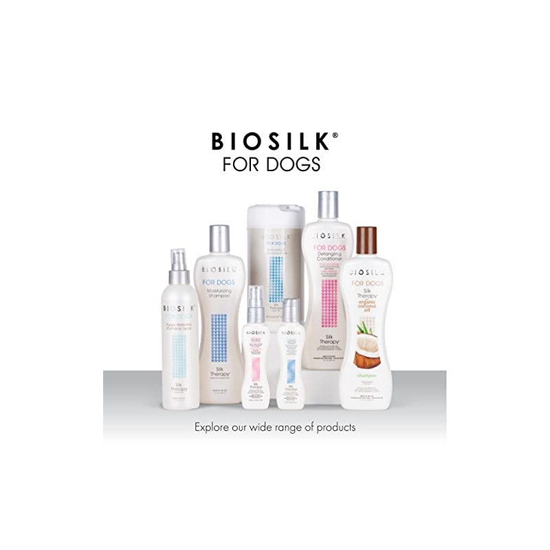 BioSilk Champú de terapia blanqueador y abrillantador para perros