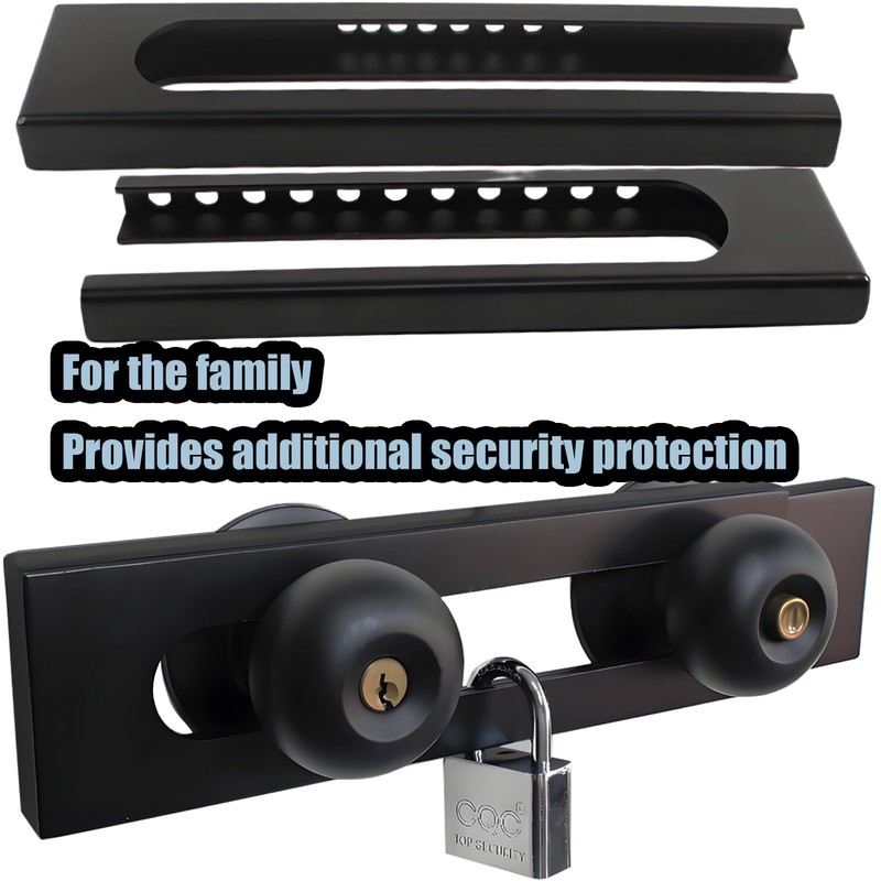 TEMEILI Double Door Locking Device, French Door Lock Security Barricade,