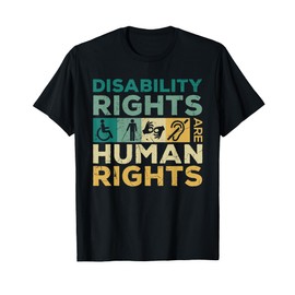 Cool Caregiver Shirt Gifts For Handicapped People Disability Rights Are Human Rights Support Unisex-Kids T-Shirt Black Small
