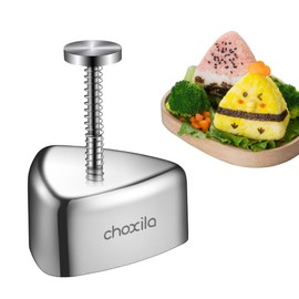 choxila Onigiri Mold, Stainless Steel Rice Ball Mold Sushi Maker, Classic Triangle Spam Musubi Mold for Kids Lunch Bento and Home DIY