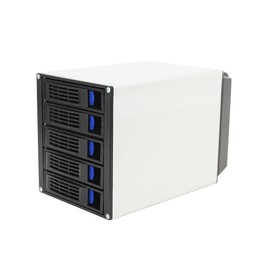 CDZHLTG 5 Bay 3 x 5.25 Drive Bays Hard Disk Enclosure HDD Hot Swap Cage Mobile Rack for 5 x SATA 3.5 HDD, 5 x SATA 2.5 HDD, SAS HDD