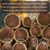 MAPRIAL Wood Coasters Set of 4 with Holder, 4 Inch