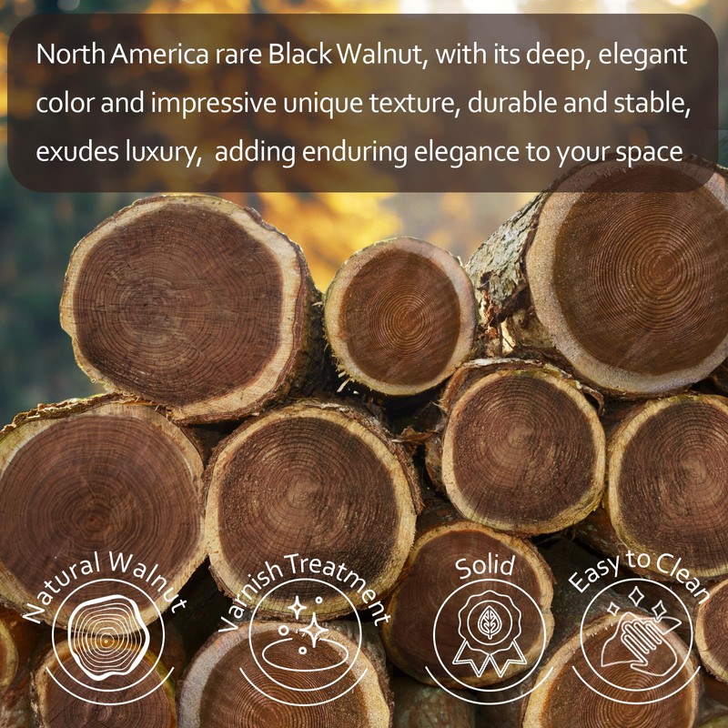 MAPRIAL Wood Coasters Set of 4 with Holder, 4 Inch