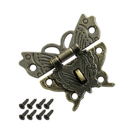 HMF 6495 Vintage Butterfly Clasp with Lock Eyelet, 50 x 45 mm, Bronze