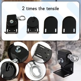 Lihopefe Sunshade Replacement Bracket, Compatible with Coolaroo External Roller Blind, Upgraded to Metal Ring, More Durable and Long-Lasting(Metal, Black)