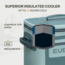 EVERFUN Soft Cooler 30 Can, Portable Insulated Small Cooling Lunch Box for Men and Women, Leakproof Ice Chest Bag for Travel, Beach, Camping, Beverage, Boating, Fishing, Tailgating, Work and Picnic