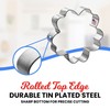 Foose Brand Hibiscus Cookie Cutter 3.75 in, Tin Plate Steel,