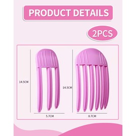 BPTRKOM Pack of 2 Puffy Hair Clip - Fluffy Hair Clip, Artifact with Skull, Fixed Forehead Hair Pin for Long and Short Hair, Traceless Hair Clip, Hair Styling Tools