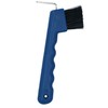 Durable Blue Horse Hoof Pick & Brush with Wave Grip