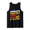 World's Okayest Cornhole Player Sand Bag Toss Tank Top