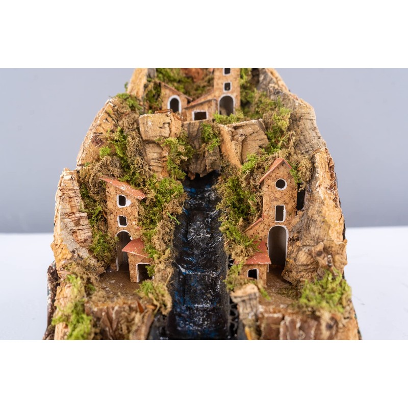 Village with Central Stream for Nativity Scene with Houses 20