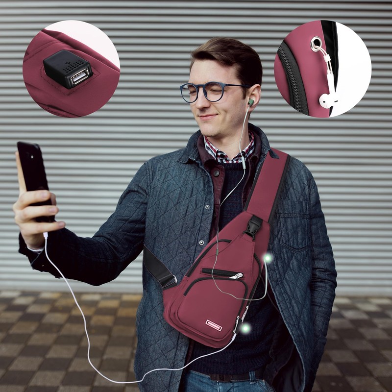 Waterproof Sling Bag Crossbody Backpack for Men Women Sling Backpack