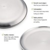 HaWare Toddlers Kids 18/8 Stainless Steel Plates, Durable Metal 304