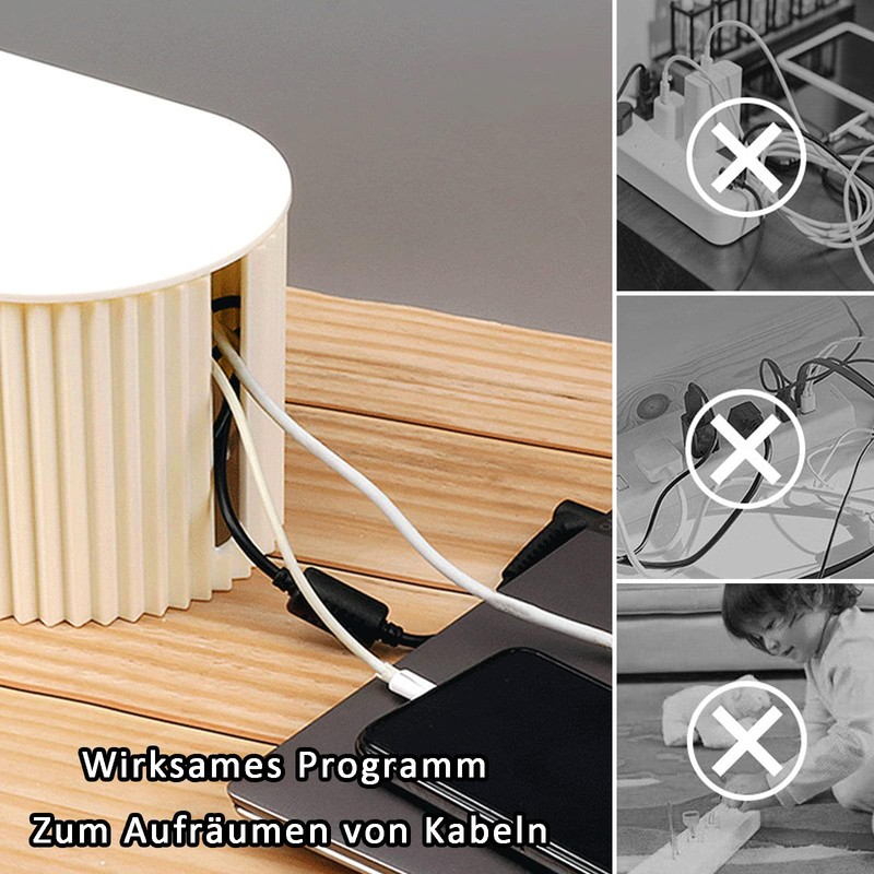 Cable Box, Beige Cable Management Box, Cable Organiser Box, Cable