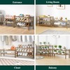 Smiry Bamboo Shoe Rack for Closet, 3 Tier Wooden Stackable