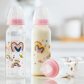Baby Standard Neck Bottle 3 Count, 9 fl oz - Newborn Baby Bottles 0+ Months, Baby Bottles Set, BPA-Free.