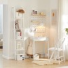 SoBuy White Small Desk with Drawers, Mini Table Computer Writing