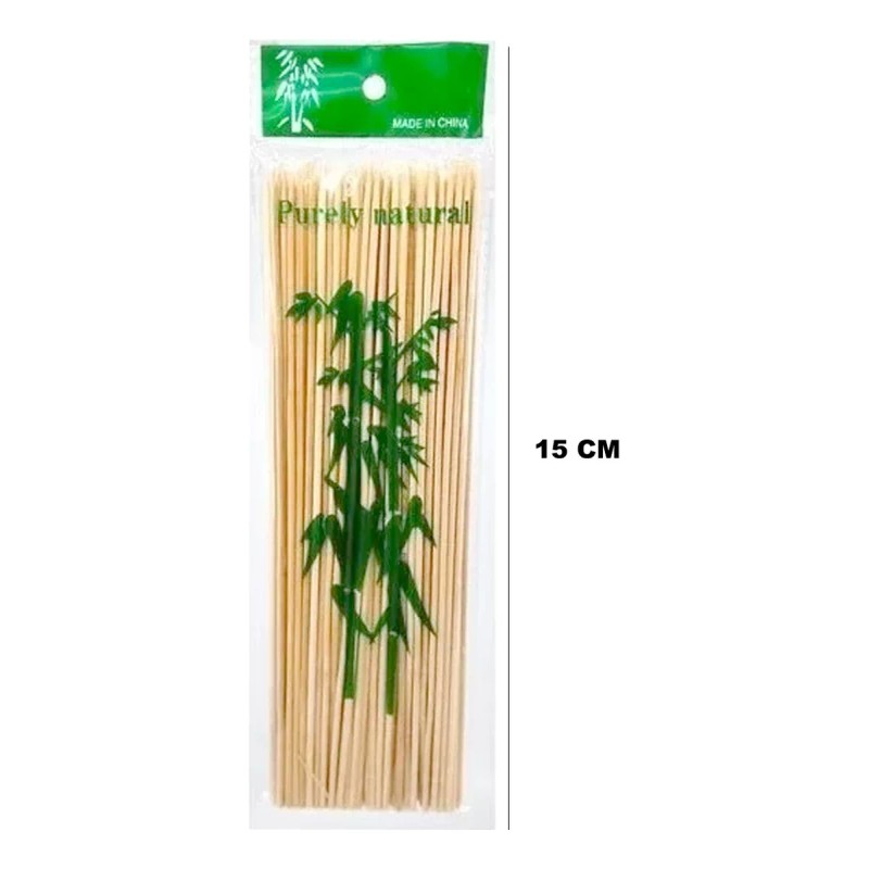 Jands Palillos Para Brochetas Palo De Bambú Madera 15cm 90pzs