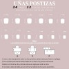 24pzs Press On Tips Uñas Postizas Soft Gel Ojo De