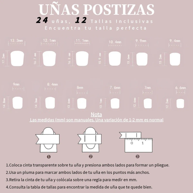24pzs Press On Tips Uñas Postizas Soft Gel Ojo De