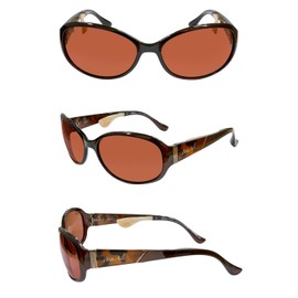 iZONE IDRIVE P4910 Women's High Performance Polarized Sunglasses, No Nose Pads, No Nose Pads, No Makeup, Braun