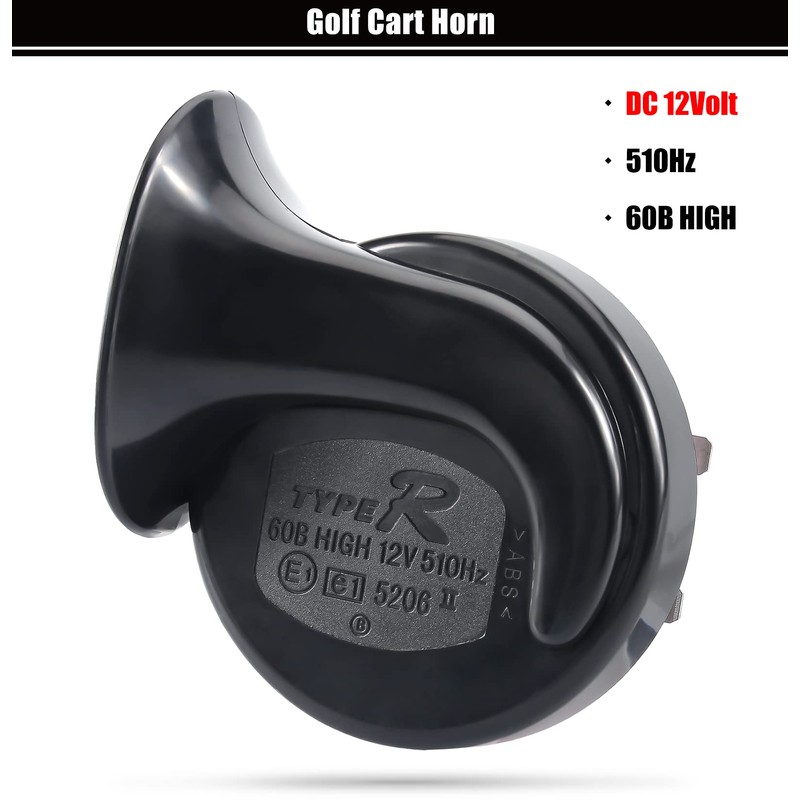 Geggkake Universal Golf Cart 12 Volt Horn Kit Fits Club