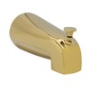 Westbrass Nose Diverter 5-1/2" Brass Tub Spout, Polished Brass, D311-01
