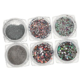 Outanaya Nail Glitter Sequins Set Colors Crystal Powder for Nail Art Decoration Reflective Shine Easy to Apply Glitter Powder for DIY Enthusiasts Eye Catching for Stunning Manicures