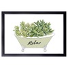Typography Signs Wall Art, Succulent Tub Custom Framed Home Décor,