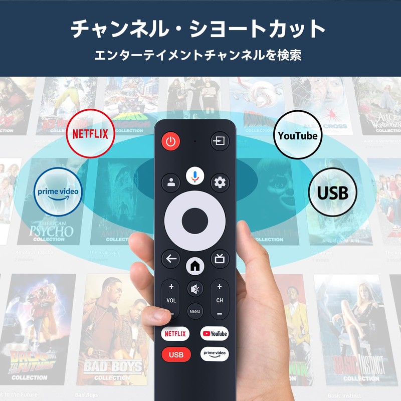 TV Remote Control for YAMAZEN QRH-24TL2K QRH-50TL4K QRK-40W2KST for Google