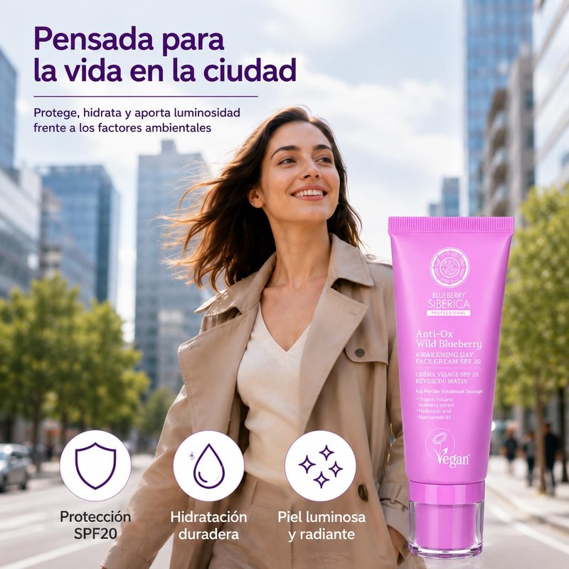 Natura Siberica Anti-OX Wild Blueberry. Awakening day face cream