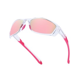 Myiaur Women Sports Sunglasses for Running Cycling UV400 Protection Polarized Lens Lightweight Wrap Around Design M8140