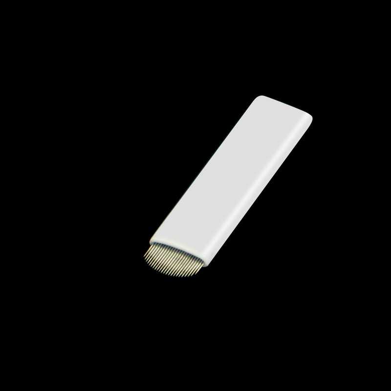 Pack of 50 White Microblading Needles Nano U24 0.15 mm
