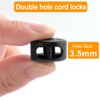 RJ-Sport Heavy Duty Cord Locks - Double Hole Drawstring Stopper