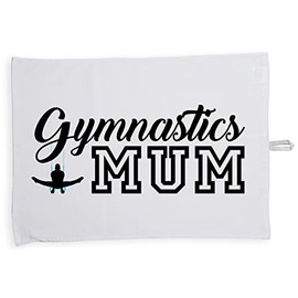 Hippowarehouse Gymnastics mum blue Tea Towel Eco Printed Dish Cloth Kitchen accessory 50cmx70cm 100% Cotton