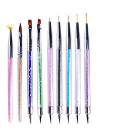 SMSMYXF Professional Nail Art Brush Set - Ultra Fine Tip Detailing Brushes for Acrylic, Gel & Nail Design - Salon Precision Tools for Manicure, 3D Art, and Home Use - Easy to Clean & Durable (Set 3）