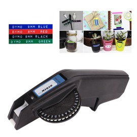 Embossing Label Maker, Premium ABS Manual Label Printer Strong Durable Clear Number Letter for Office Red