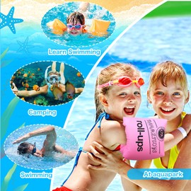 Chivao 12 Flotadores de Brazo Brazaletes de Natación Inflables para 6-12 Niños Pequeños Brazaletes de Natación para Niños para Adolescentes y Adultos Nadar