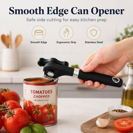 Stainless Steel Can Opener for Kitchen Use – Side-Cut Manual Bottle & Can Opening Tool for Home, Travel & Camping