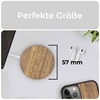 MMORE - Kabelloses Ladegerät mit Tanganika Holz | Schwarz