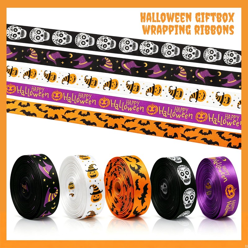 Halloween Ribbon Decoration Witch Hat Ribbon for Gift Wrapping 2