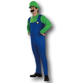 Rubber Johnnies Plumbers Mate Costume, Dungarees, Green Shirt, Cap with Logo, Adult, Fancy Dress Party, One Size, Kart