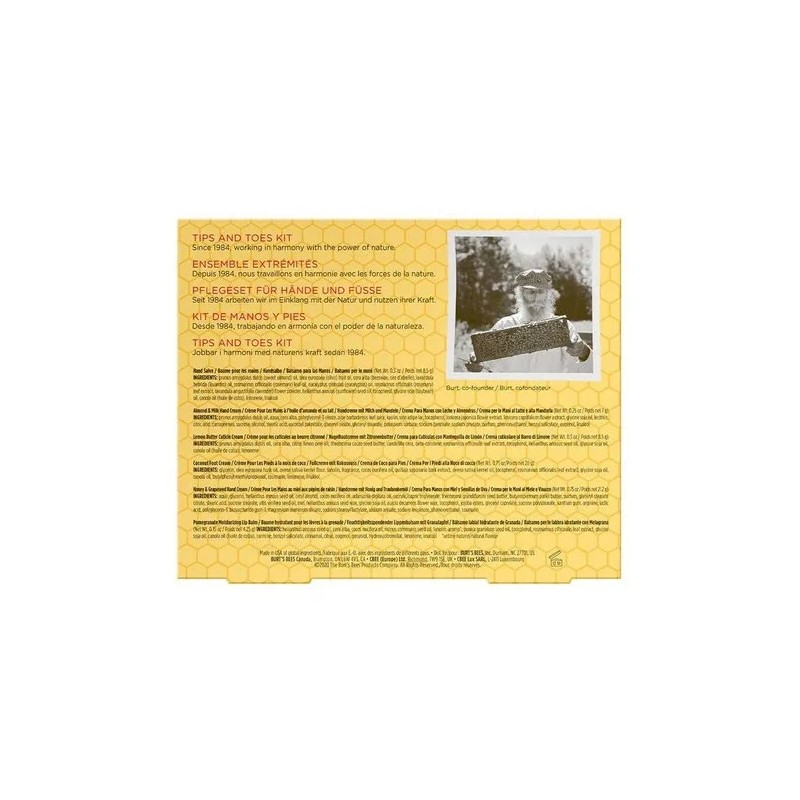 Tips And Burt Bees Kit Set Cuidado Personal Crema Balsamo