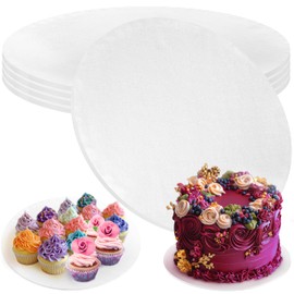 Cake Boards - 4 Pack, 14 inch, White - Reusable Round Cake Drums for Showstopping Desserts - Heavy-Duty Disposable Cardboard Cake Bases with Smooth Surface - Cake Decorating Supplies - by PixiPy