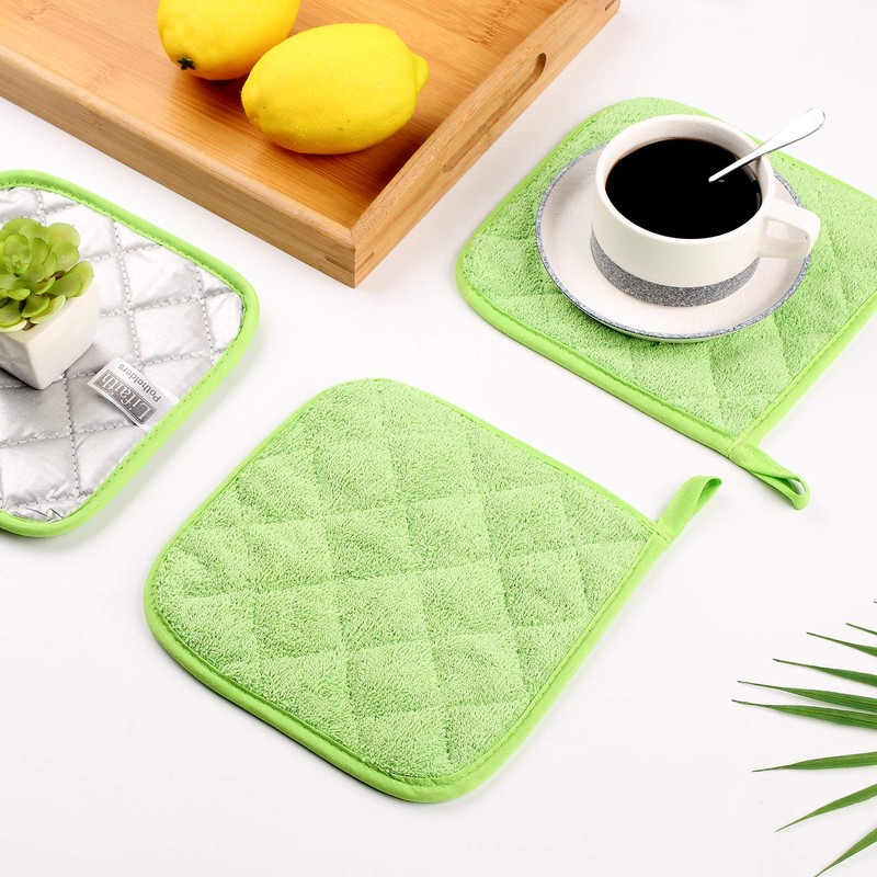 Lifaith 100% Cotton Kitchen Everyday Basic Terry Pot holder Heat