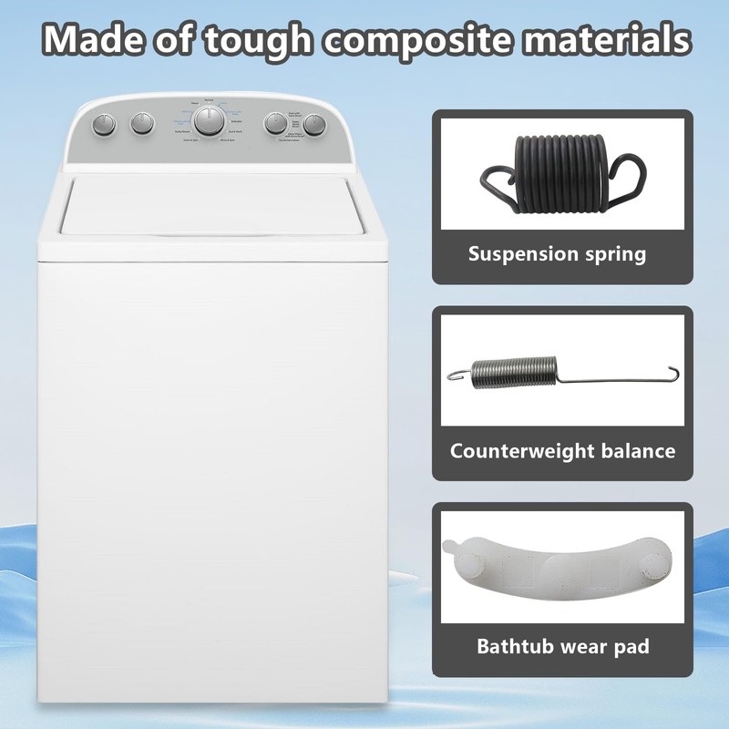 GRABOTE AP6017818 Washing Machine Kit,Suspension Spring &Counterweight Counter Balance&Tub Wear