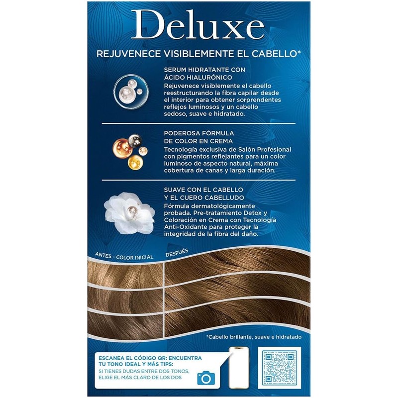 Wella Deluxe, Tinte Permanente 6 Rubio Oscuro, 207 G