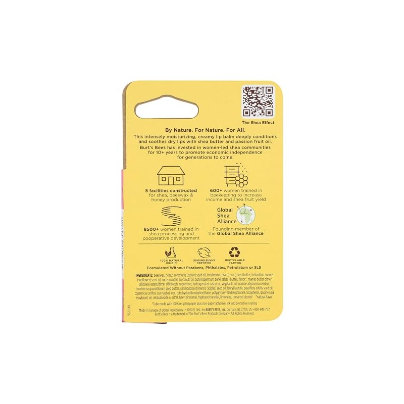 Burts Bees - Bálsamo labial con aceite de maracuyá de